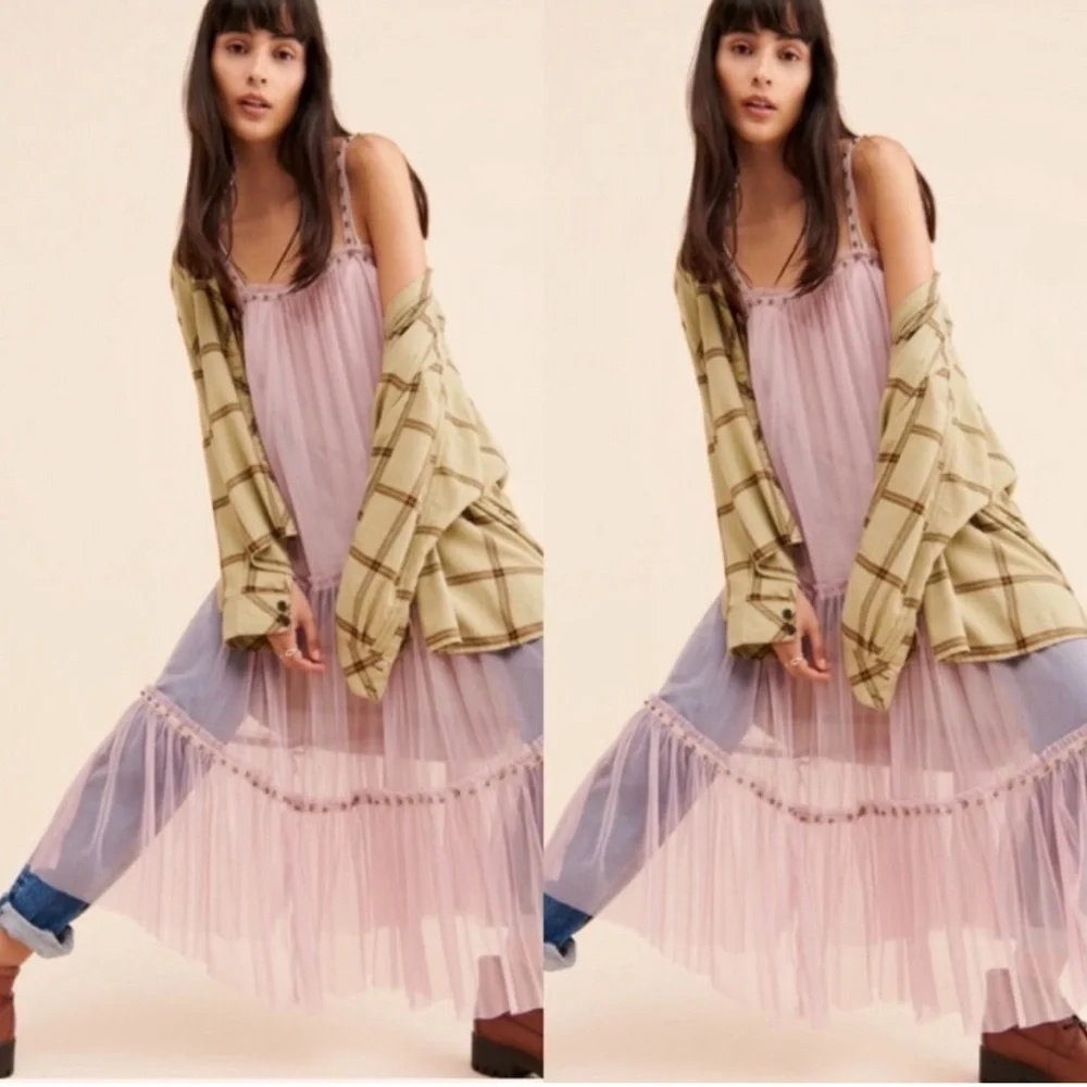 NWT Free People Intimately Night Out Rose Dress or Slip Fits Sizes XS-L